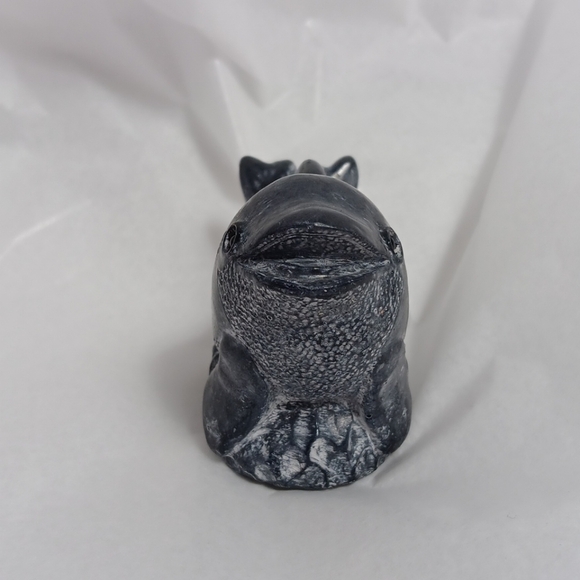 A Wolf Original Dolphin Sculpture Figurine Soap Stone Gloss Finish Cute Baby - Picture 8 of 12